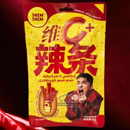 Xinjiang Internet celebrity Spicy strips SHEM SHEM C Spicy strips, non-fried and ready to eat 68g Xim Xim