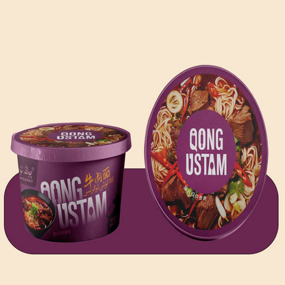 Chongwu Steinmu QongUstam barrel beef noodles * 5 spicy flavor edible dehydrated mellow delicious brewing
