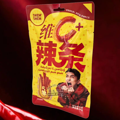 Xinjiang Internet celebrity Spicy strips SHEM SHEM C Spicy strips, non-fried and ready to eat 68g Xim Xim
